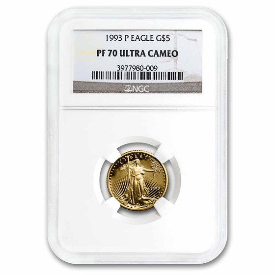 1993-P 1/10 oz Proof American Gold Eagle PF-70 UCAM NGC 1993-P 1/10 oz Proof American Gold Eagle PF-70 UCAM NGC
