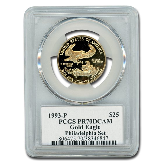 1993-P 1/2 oz Proof American Gold Eagle PR-70 PCGS (Rogers, Phil)