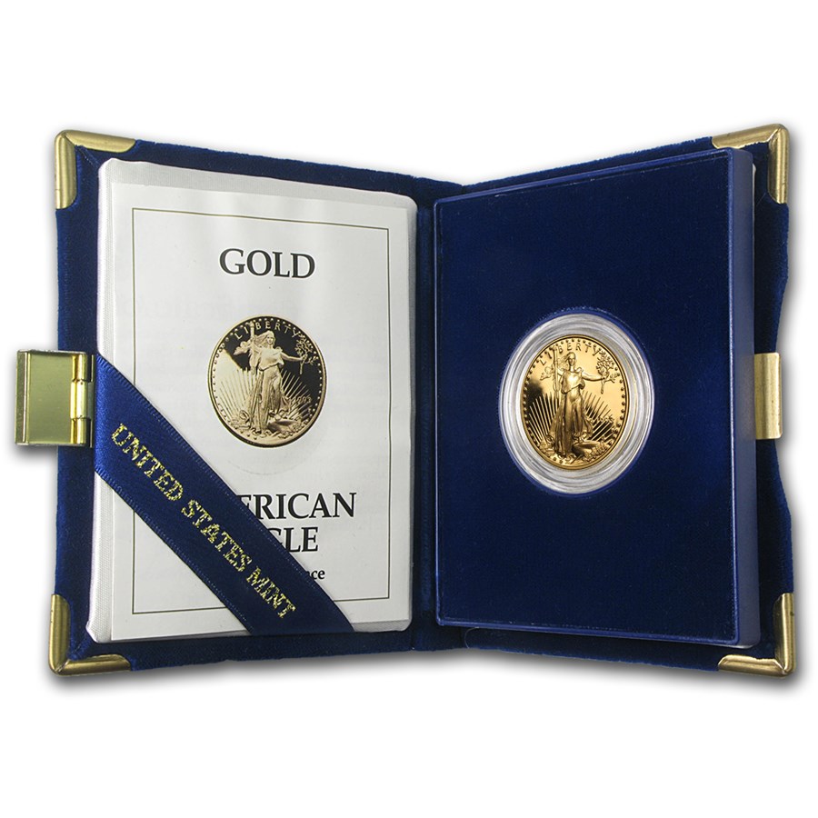 1993-P 1/2 oz Proof American Gold Eagle (w/Box & COA)