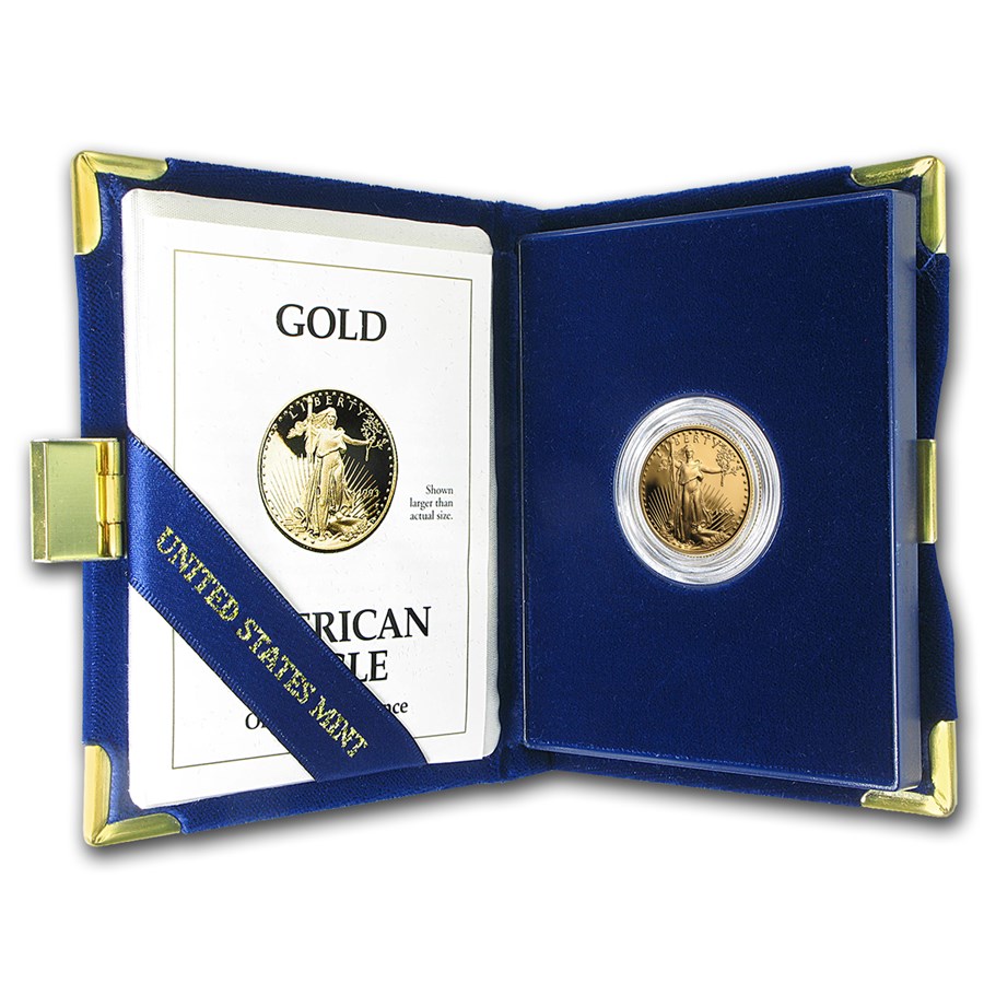 1993-P 1/4 oz Proof American Gold Eagle (w/Box & COA)