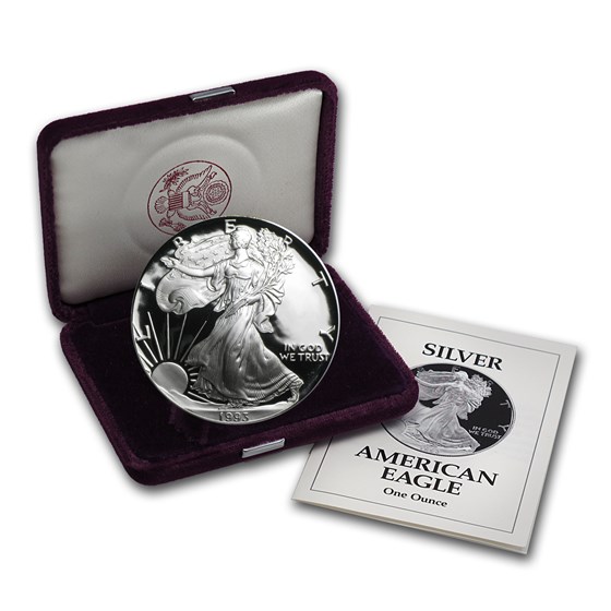 1993-P 1 oz Proof American Silver Eagle (w/Box & COA) 1993-P 1 oz Proof American Silver Eagle (w/Box & COA)
