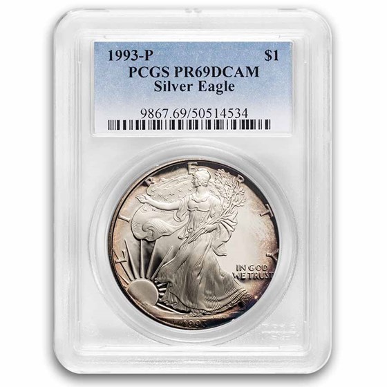 1993-P Proof American Silver Eagle PR-69 PCGS 1993-P Proof American Silver Eagle PR-69 PCGS