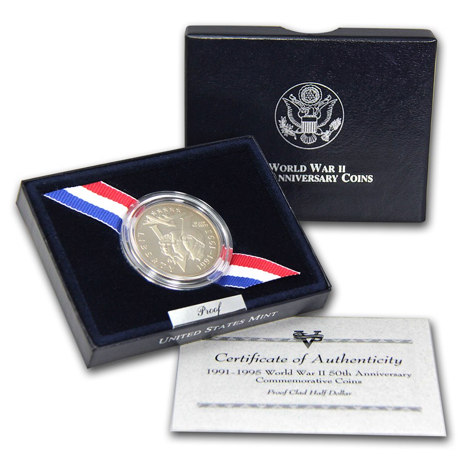 1993-P World War II 1/2 Dollar Clad Commem Proof (w/Box & COA)
