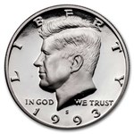 1993-S Kennedy Half Dollar 20-Coin Roll Proof