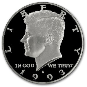 1993-S Kennedy Half Dollar Gem Proof 1993-S Kennedy Half Dollar Gem Proof