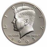 1993-S Silver Kennedy Half Dollar 20-Coin Roll Proof