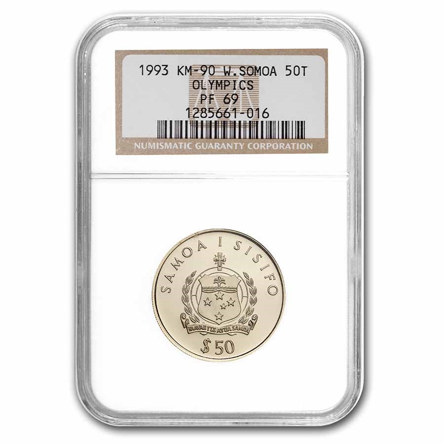 1993 Samoa Gold 50 Tala Olympics PF-69 NGC