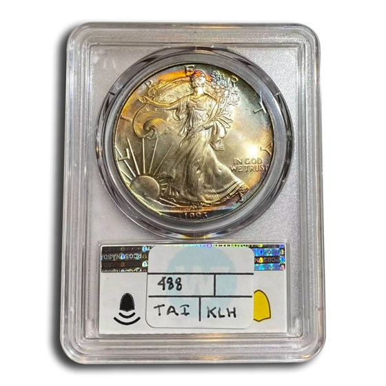 1993 Silver American Eagle MS-67 PCGS (Major Obv & Rev Toning) 1993 Silver American Eagle MS-67 PCGS (Major Obv & Rev Toning)