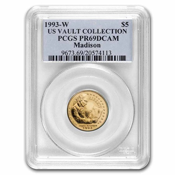 1993-W Gold $5 Commem Bill of Rights PR-69 PCGS 1993-W Gold $5 Commem Bill of Rights PR-69 PCGS