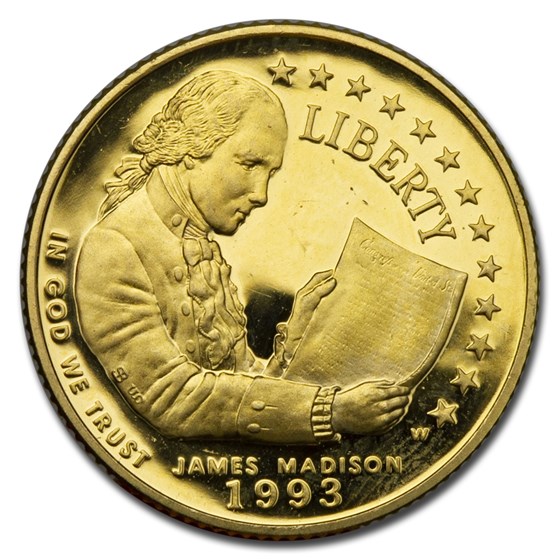 1993-W Gold $5 Commem Bill of Rights Proof (Capsule Only)