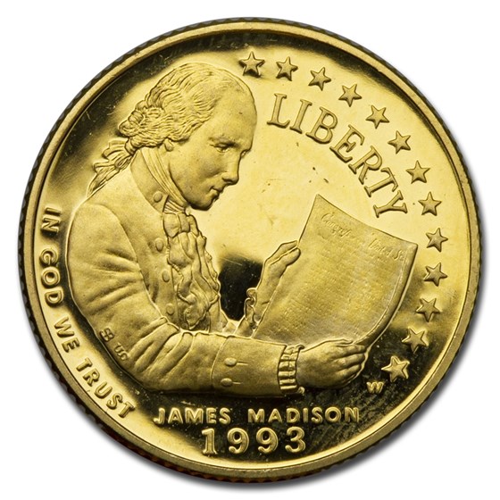 1993-W Gold $5 Commem Bill of Rights Proof (Capsule Only) 1993-W Gold $5 Commem Bill of Rights Proof (Capsule Only)