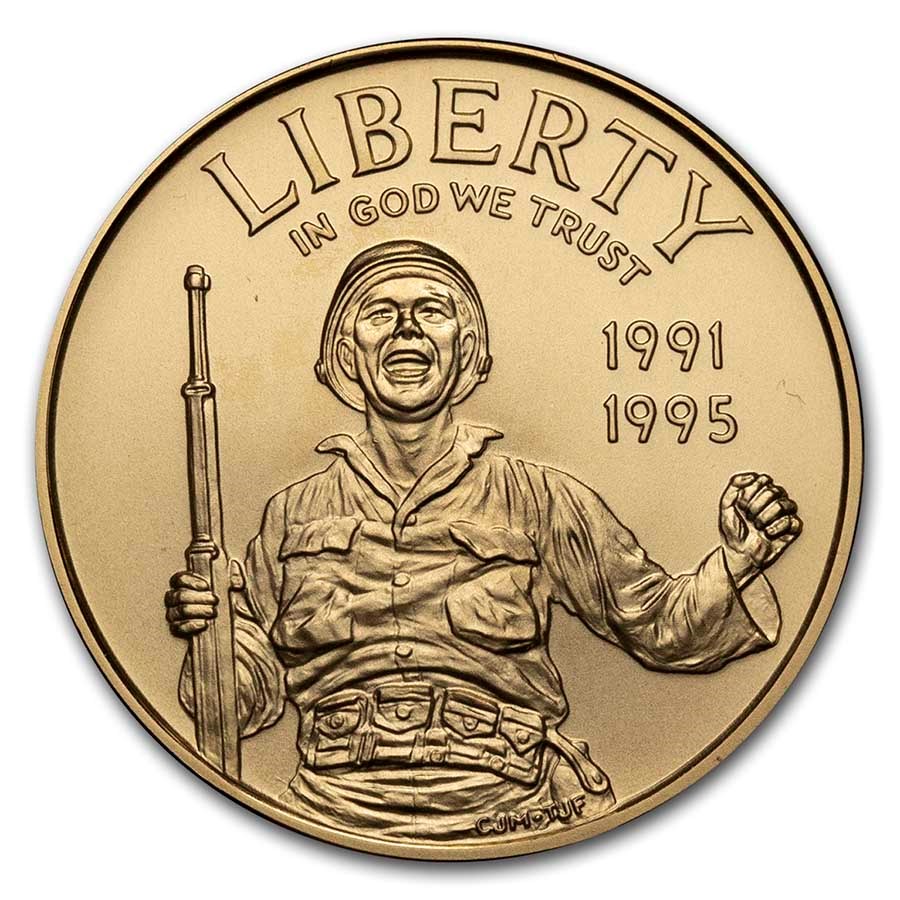 1993-W Gold $5 Commem World War II BU (Capsule Only)