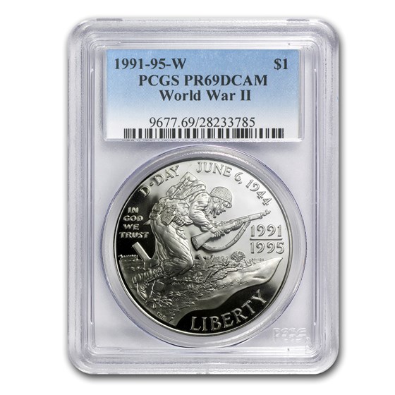 1993-W World War II $1 Silver Commem PR-69 PCGS 1993-W World War II $1 Silver Commem PR-69 PCGS