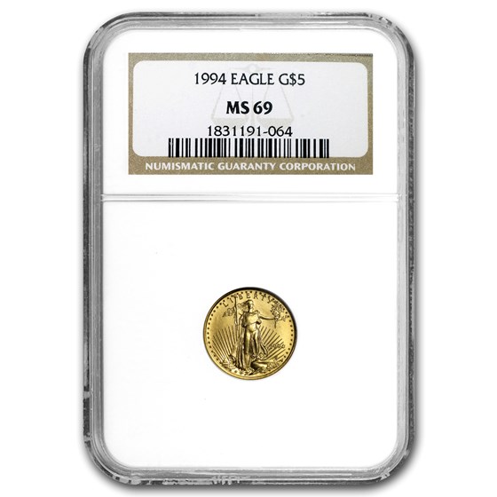 1994 1/10 oz American Gold Eagle MS-69 NGC 1994 1/10 oz American Gold Eagle MS-69 NGC
