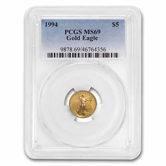 1994 1/10 oz American Gold Eagle MS-69 PCGS 1994 1/10 oz American Gold Eagle MS-69 PCGS