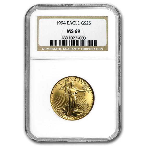 1994 1/2 oz American Gold Eagle MS-69 NGC