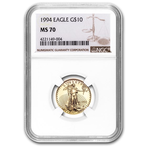 1994 1/4 oz American Gold Eagle MS-70 NGC 1994 1/4 oz American Gold Eagle MS-70 NGC