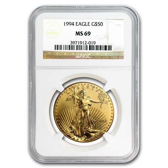 1994 1 oz American Gold Eagle MS-69 NGC 1994 1 oz American Gold Eagle MS-69 NGC