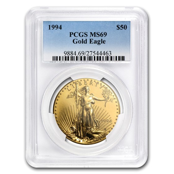 1994 1 oz American Gold Eagle MS-69 PCGS 1994 1 oz American Gold Eagle MS-69 PCGS