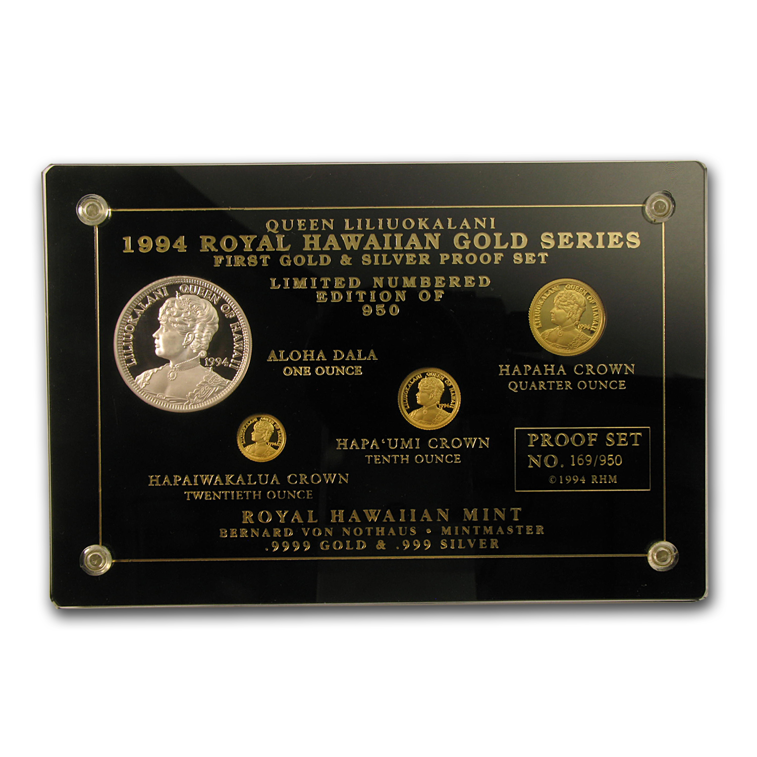 1994 4-Piece Hawaiian Gold & Silver Proof Set (Queen) | eBay