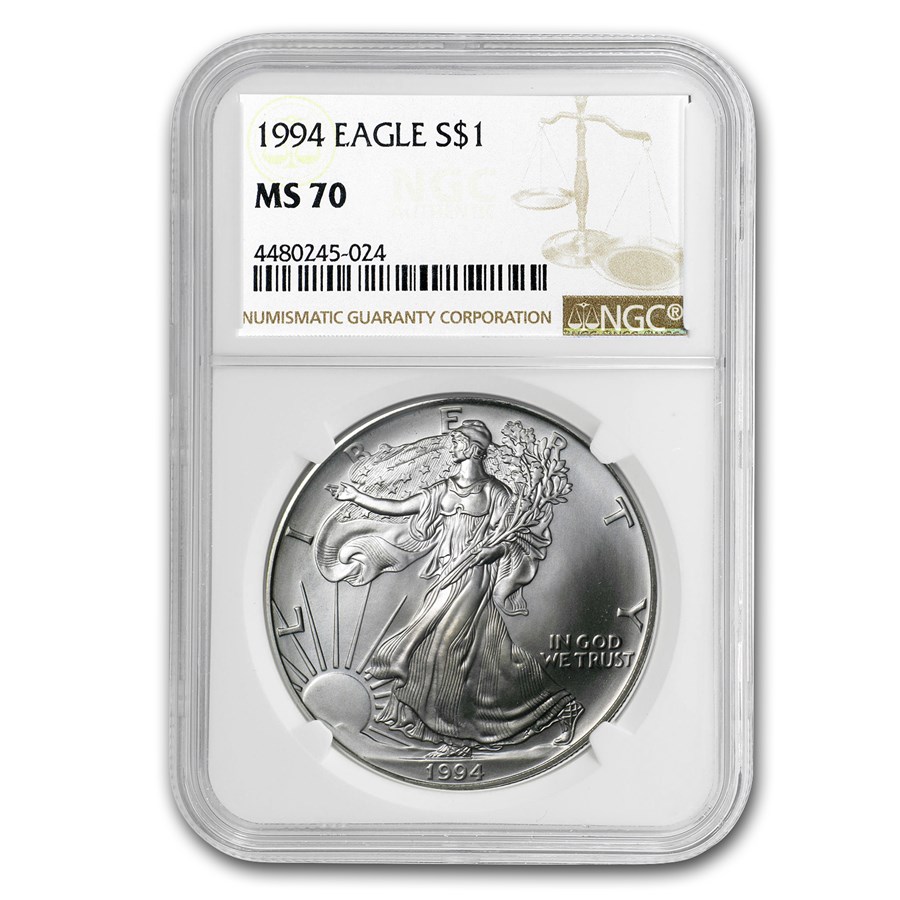 1994 American Silver Eagle MS-70 NGC