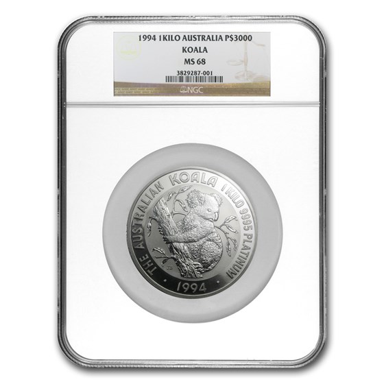 1994 Australia 1 kilo Platinum Koala MS-68 NGC 1994 Australia 1 kilo Platinum Koala MS-68 NGC