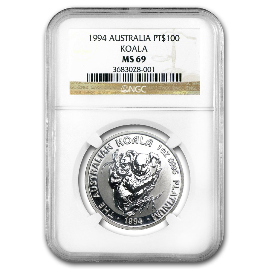 1994 Australia 1 oz Platinum Koala MS-69 NGC