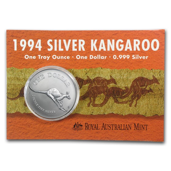 1994 Australia 1 oz Silver Kangaroo (In Display Card) 1994 Australia 1 oz Silver Kangaroo (In Display Card)