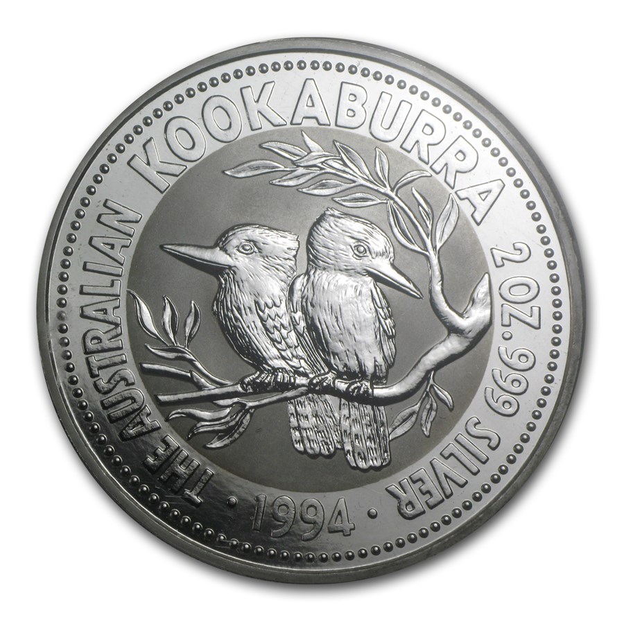 1994 Australia 2 oz Silver Kookaburra BU