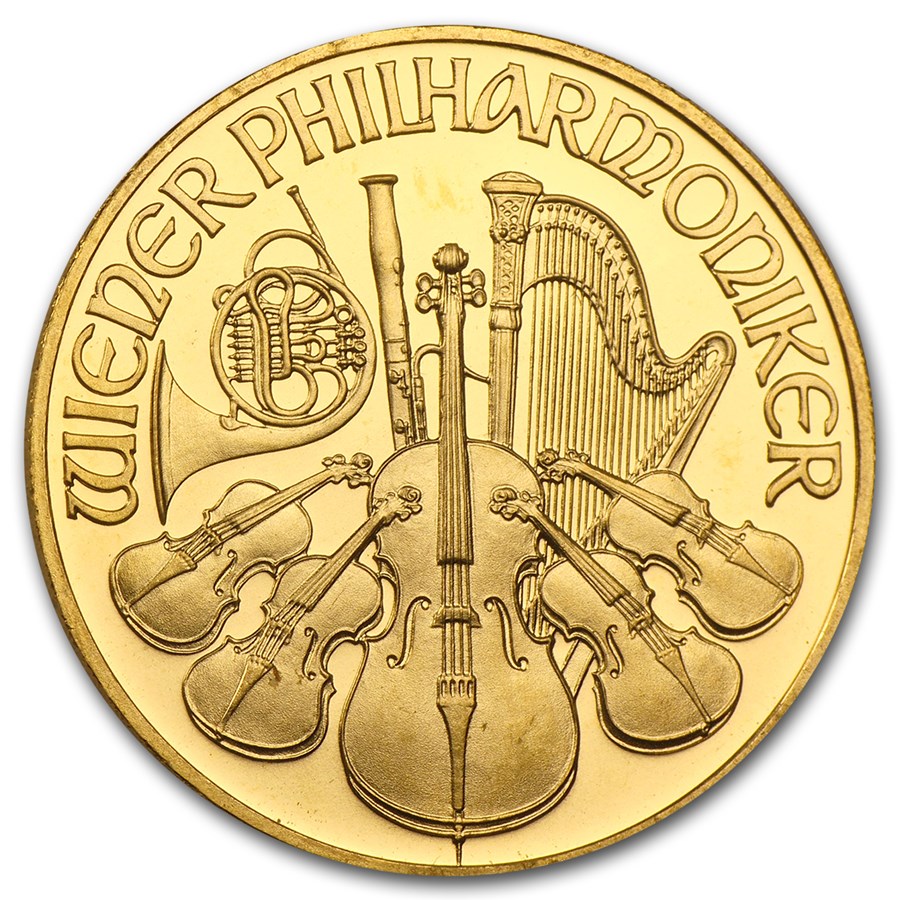 1994 Austria 1/2 oz Gold Philharmonic BU