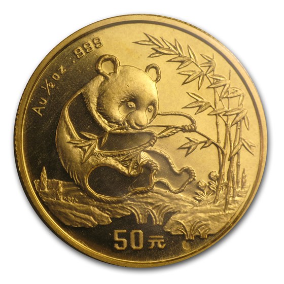 Buy 1994 China 1/2 oz Gold Panda Small Date BU (Sealed) | APMEX