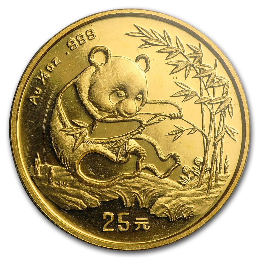 1994 China 1/4 oz Gold Panda Small Date BU (Sealed)