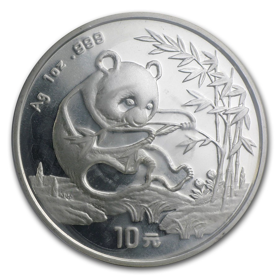 1994 China 1 oz Silver Panda Large Date BU (Sealed)