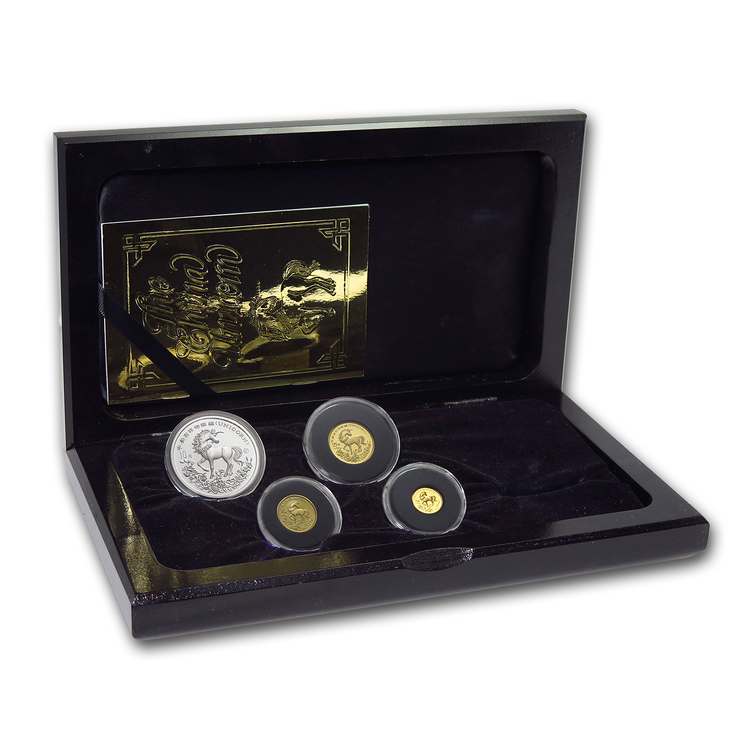 1994 China 4-coin Unicorn Proof Set (w/Box & COA) | eBay