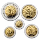 1994 China 5-Coin Gold Panda Proof Set (with COA)