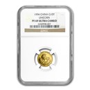 1994 China Proof 1/10 oz Gold 10 Yuan Unicorn PF-69 NGC 1994 China Proof 1/10 oz Gold 10 Yuan Unicorn PF-69 NGC