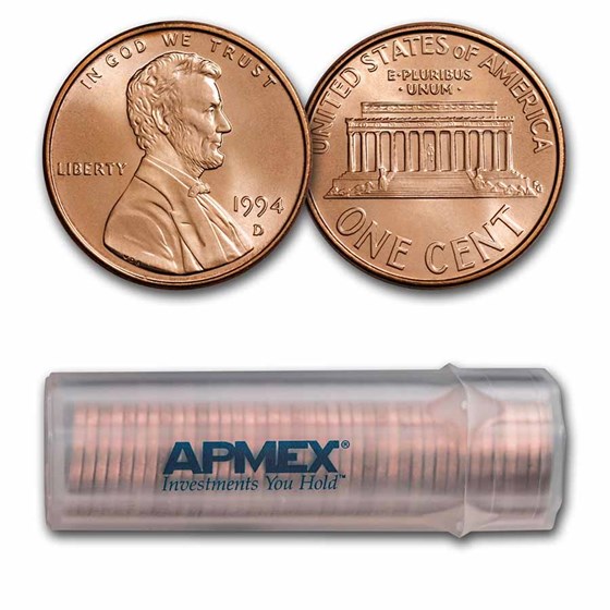 1994-D Lincoln Cent 50-Coin Roll BU 1994-D Lincoln Cent 50-Coin Roll BU