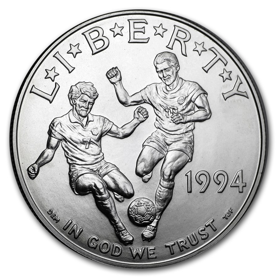 1994-D World Cup $1 Silver Commem BU (w/Box & COA)