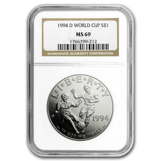 1994-D World Cup $1 Silver Commem MS-69 NGC