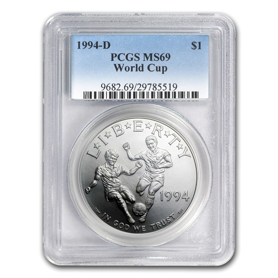 1994-D World Cup $1 Silver Commem MS-69 PCGS 1994-D World Cup $1 Silver Commem MS-69 PCGS