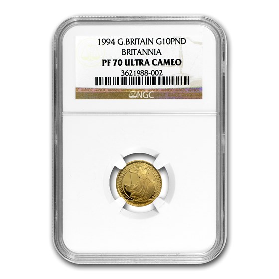 1994 Great Britain 1/10 oz Proof Gold Britannia PF-70 NGC 1994 Great Britain 1/10 oz Proof Gold Britannia PF-70 NGC