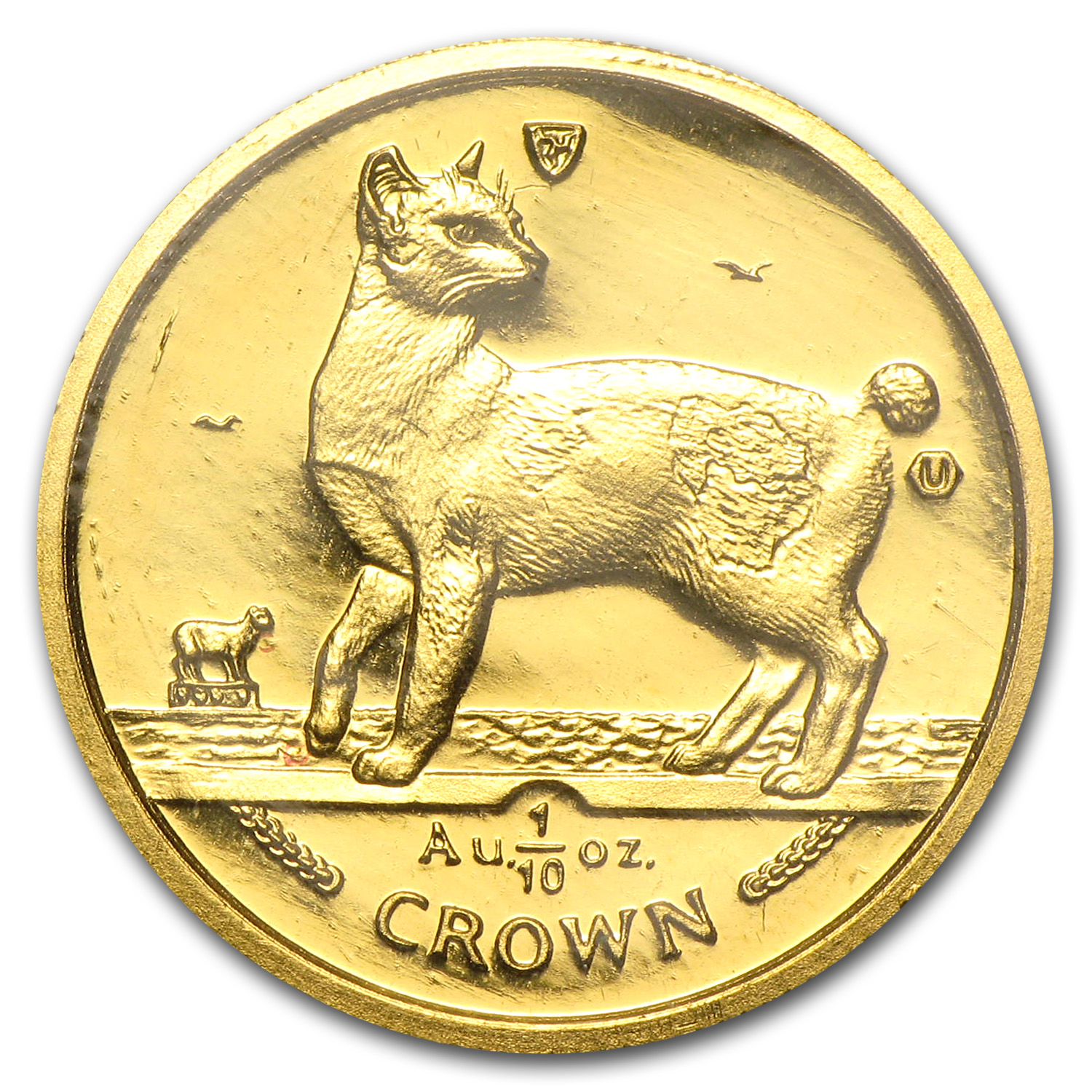 Buy 1994 Isle of Man 1/10 oz Gold Japanese Bobtail Cat BU | APMEX