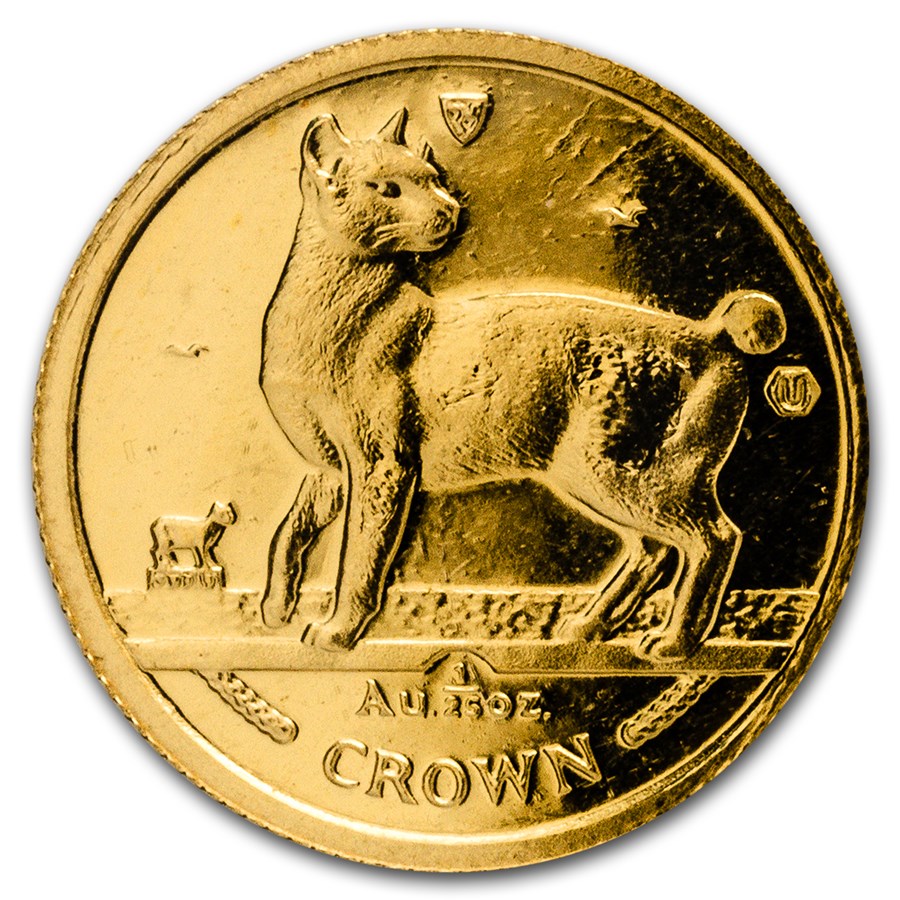 Buy 1994 Isle of Man 1/25 oz Gold Japanese Bobtail Cat BU | APMEX