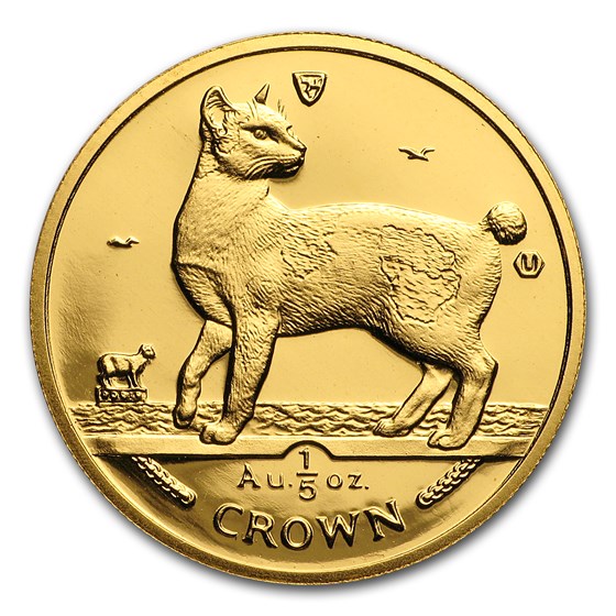 1994 Isle of Man 1/5 oz Gold Japanese Bobtail Cat 1994 Isle of Man 1/5 oz Gold Japanese Bobtail Cat