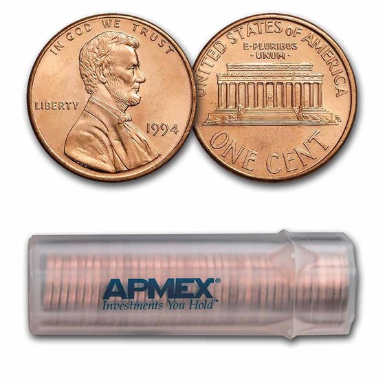 1994 Lincoln Cent 50-Coin Roll BU 1994 Lincoln Cent 50-Coin Roll BU