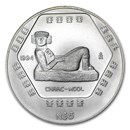 1994 Mexico 1 oz Silver 5 Pesos Chaac-Mool BU