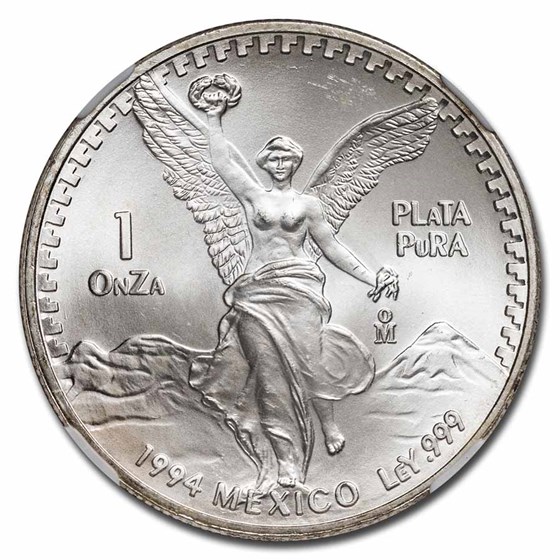 Buy 1994 Mexico 1 oz Silver Libertad MS-66 NGC | APMEX