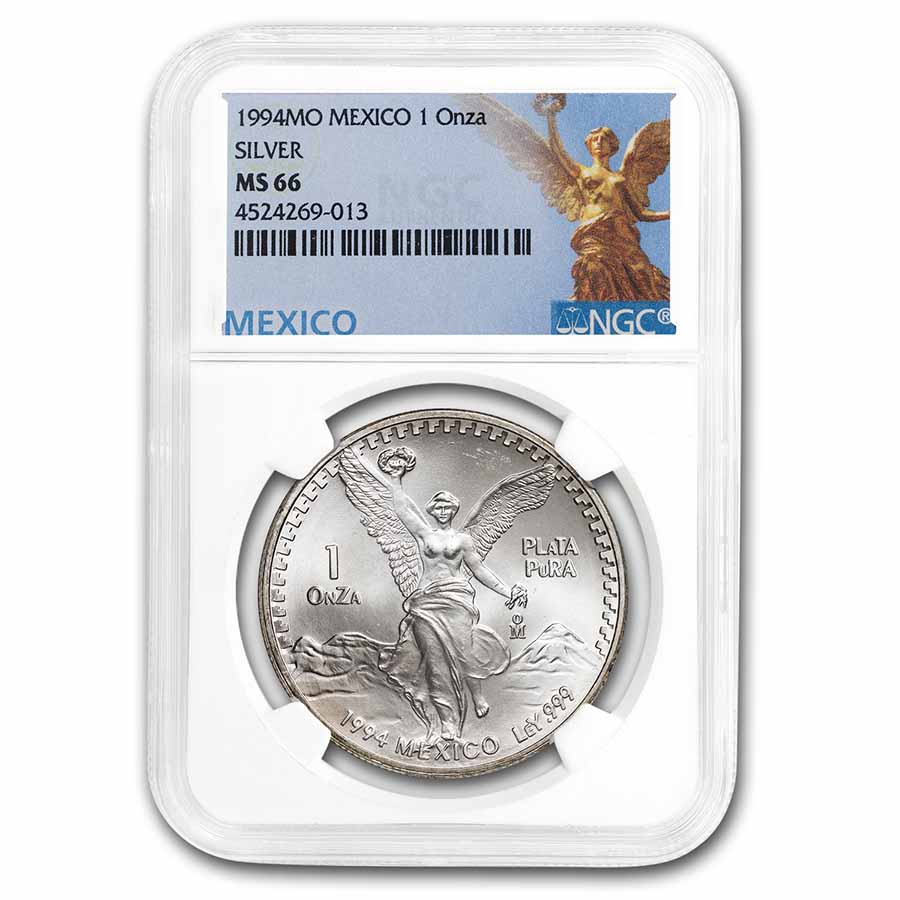Buy 1994 Mexican 1 oz Silver Libertad MS-66 NGC | APMEX