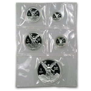 Buy 5-Coin 1994 Mexican Silver Libertad Proof Set (1.9 oz) | APMEX