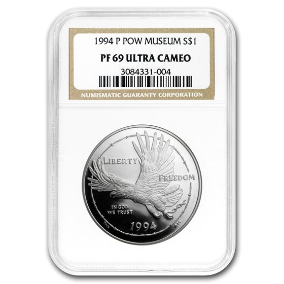 1994-P Prisoner of War $1 Silver Commem PF-69 NGC 1994-P Prisoner of War $1 Silver Commem PF-69 NGC